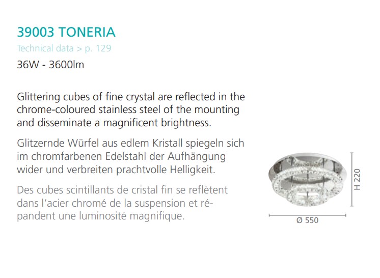 Люстра TONERIA CHROM-KRISTALL LED (39003), EGLO - Зображення 1877257-314ef.jpg