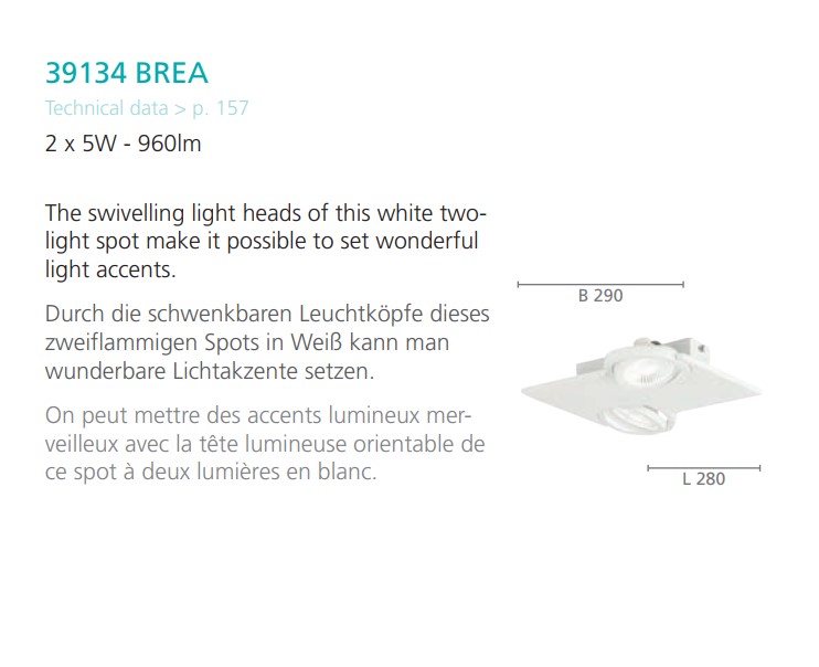 Спот BREA LED (39134), EGLO - Зображення 1877590-597b8.jpg