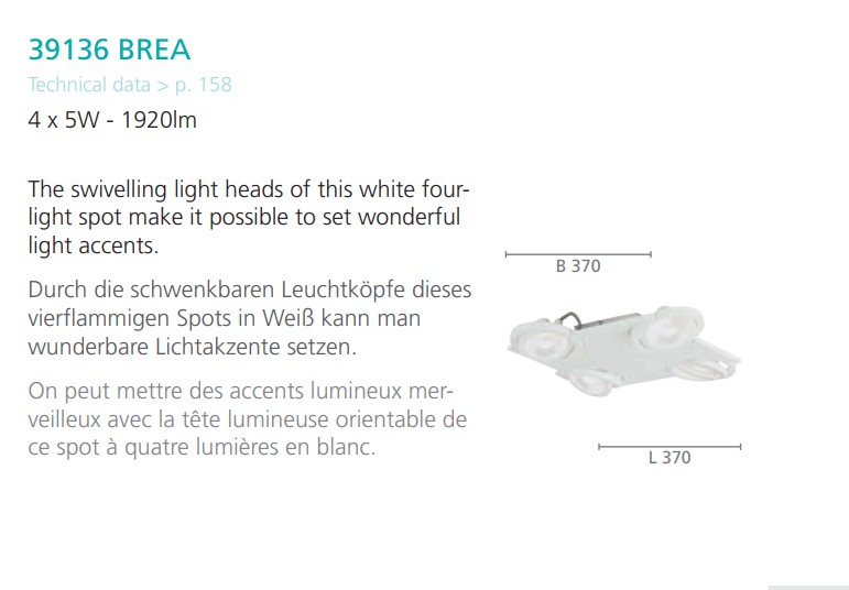 Спот BREA LED (39136), EGLO - Зображення 1877592-1df70.jpg