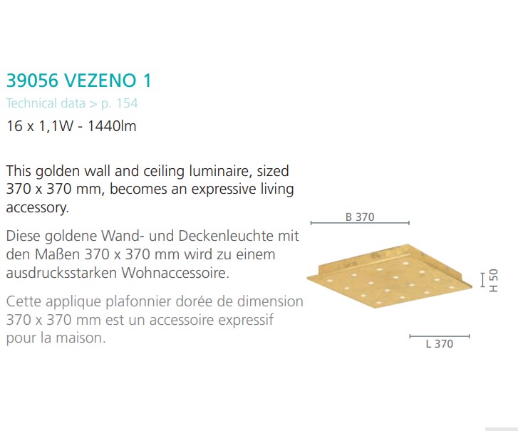 Світильник VEZENO 1 GOLDFARBEN LED (39056), EGLO - Зображення 1877614-03b19.jpg
