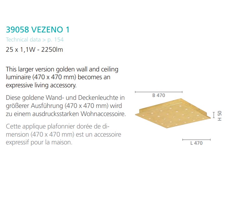 Світильник VEZENO 1 GOLDFARBEN LED (39058), EGLO - Зображення 1877616-4c04d.jpg