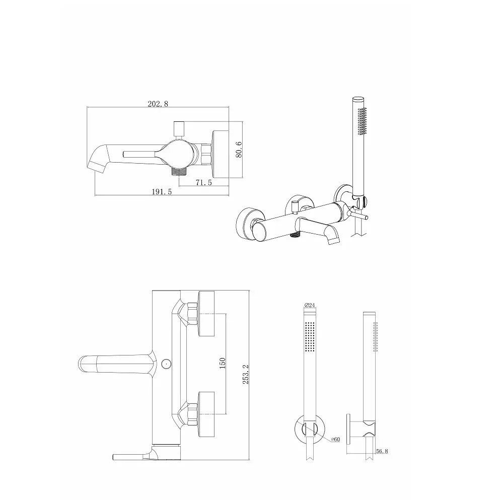 Смеситель для ванны Diament Chrom 4134-520-00 Armaform - Зображення 187791212-63a57.jpg