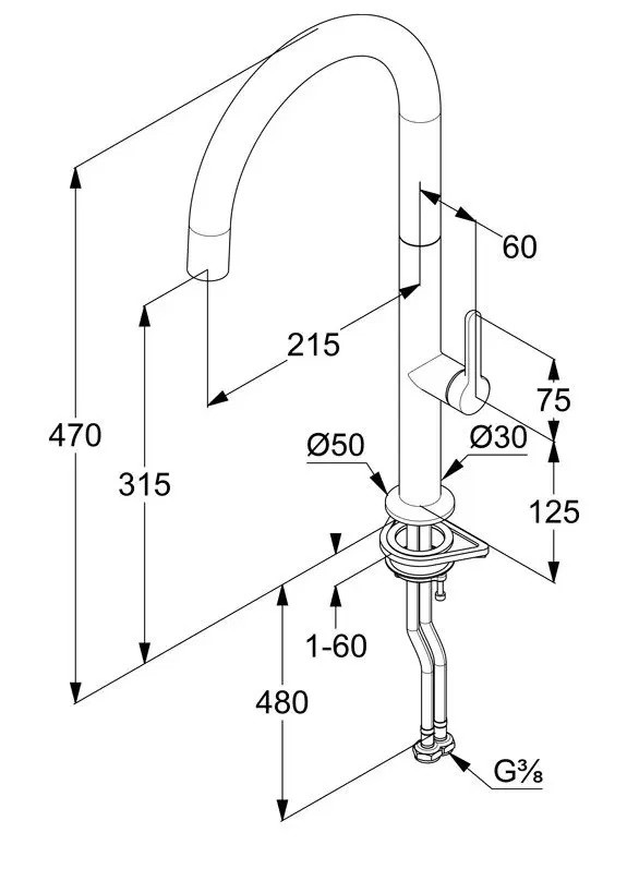 Змішувач для кухні Aurea 558030575 хром Kludi - Зображення 187791859-0964e.jpg