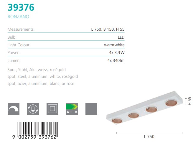 Спот RONZANO LED (39376), EGLO - Зображення 1878054-30f3e.jpg