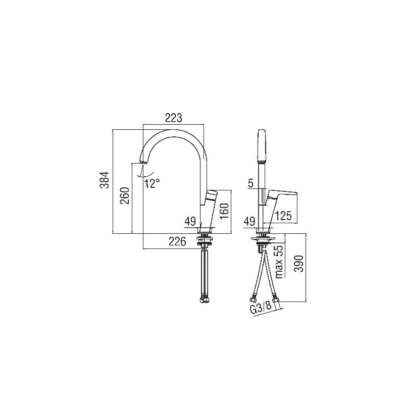 Змішувач для кухні Acquaviva (VV103113CR), Nobili - Зображення 1878162-58de0.jpg