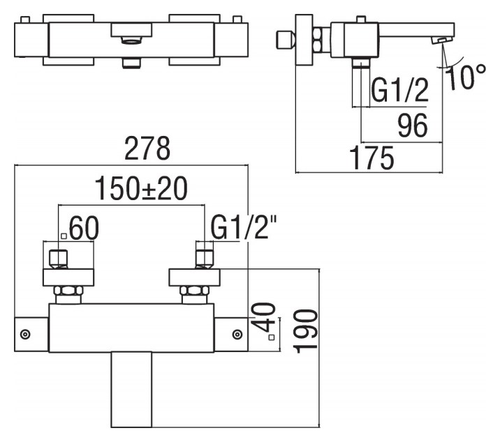 Змішувач для ванни Mia (MQ102010-1CR), Nobili - Зображення 1878217-8ebb3.jpg