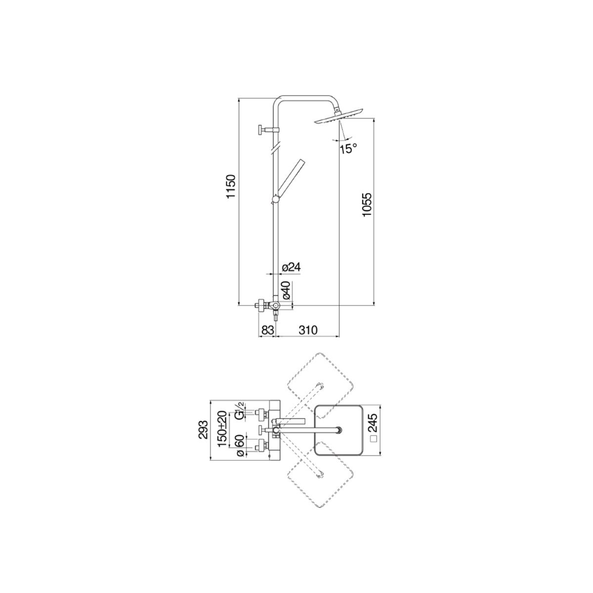 Душова система Seven (SE124030-30CR), Nobili - Зображення 1878307-45b01.jpg