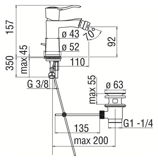 Змішувач для біде Sofi (SI98198-1BR), Nobili - Зображення 1878343-9ee7a.jpg