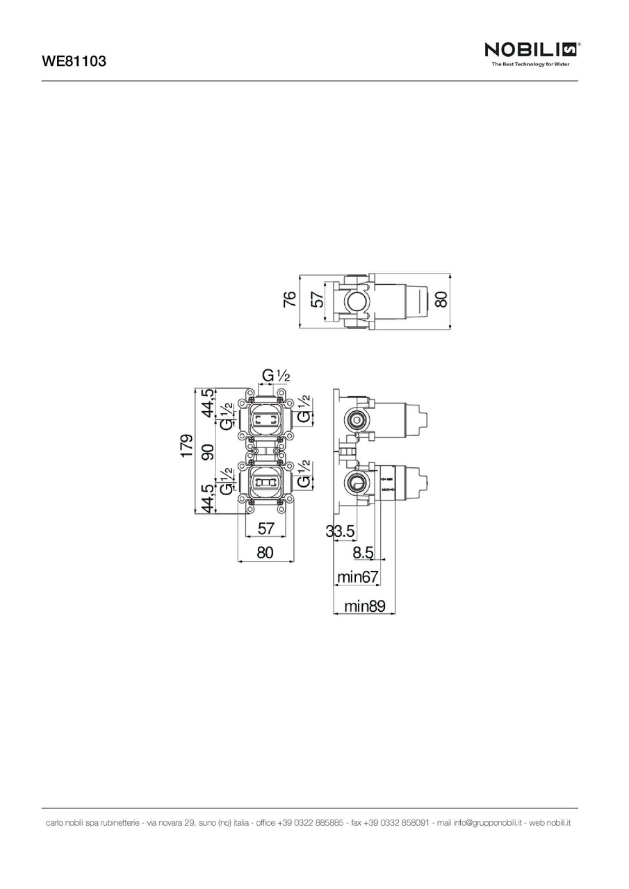 Вбудована частина змішувача (WE81103), Nobili - Зображення 1878394-6fd20.jpg