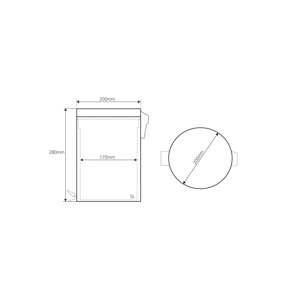 Мусорное ведро 5 л Neo (104315052), Bemeta - Зображення 1878553-f0218.jpeg