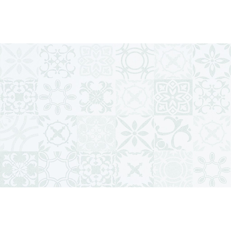 Плитка стінова Sansa White Pattern GLOSSY 250x400x8 Cersanit - Зображення