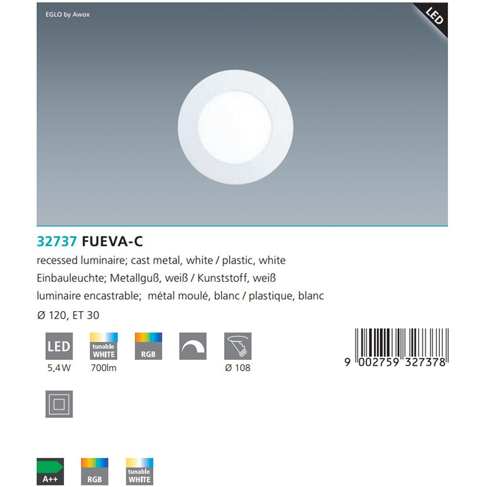 Точковий світильник FUEVA-C LED (32737), EGLO - Зображення 1879142-bf9b6.jpg