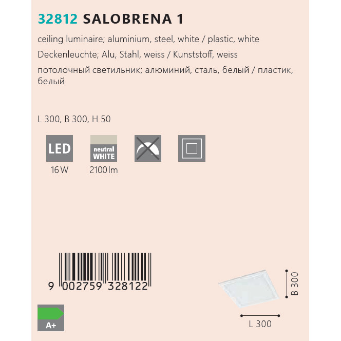 Світильник SALOBRENA 1 LED 4000K (32812), EGLO - Зображення 1879147-e9fd4.jpg