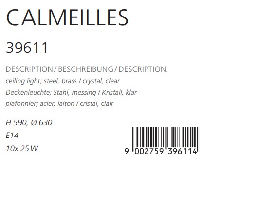 Світильник CALMEILLES (39611), EGLO - Зображення 1879334-4603c.jpg