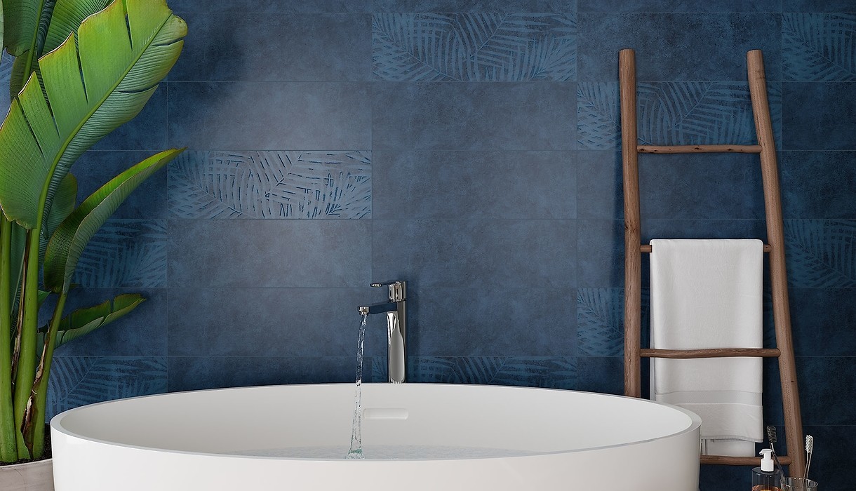 Плитка настенная Dixie Dark Blue Deco SATIN 200x600x8,5 Opoczno - Зображення 1880530-d8a4a.jpg