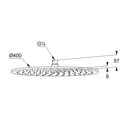 Верхний душ DN 15 A-QA (6434087-00) черный, Kludi - Зображення 1880580-6dde5.jpg