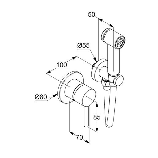 Гігієнічний душ Bozz (389983976) чорний, Kludi - Зображення 1880635-2f99d.jpg