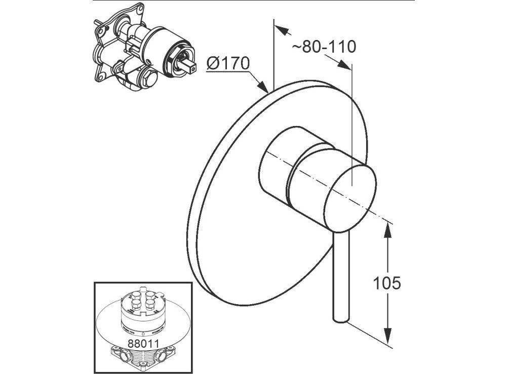 Смеситель для душа Bozz (386553976) черный, Kludi - Зображення 1880640-3d098.jpg