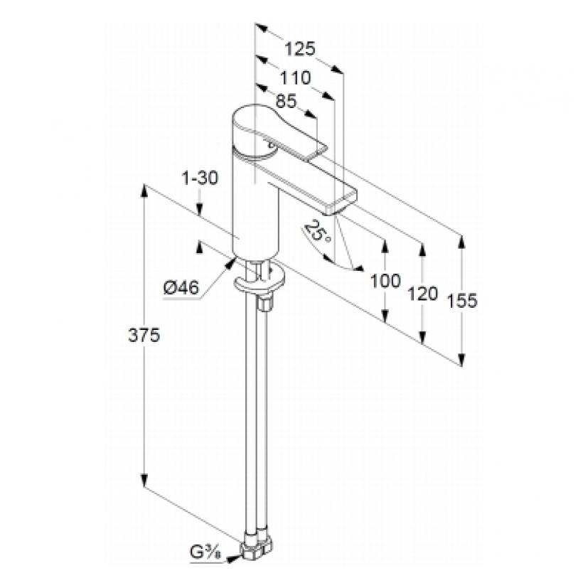 Змішувач для умивальника 100 DN 15 Zenta SL (482920565), Kludi - Зображення 1880690-53e95.jpg
