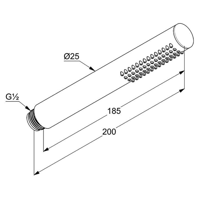 Лійка для ручного душу 1S Nova Fonte (3912039-00) чорний, Kludi - Зображення 1880705-00756.jpg