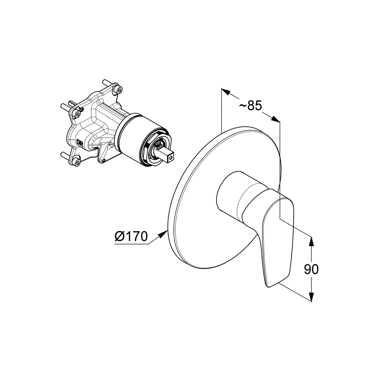 Змішувач для душу Pure&Solid (346550575), Kludi - Зображення 1880715-f240b.jpg