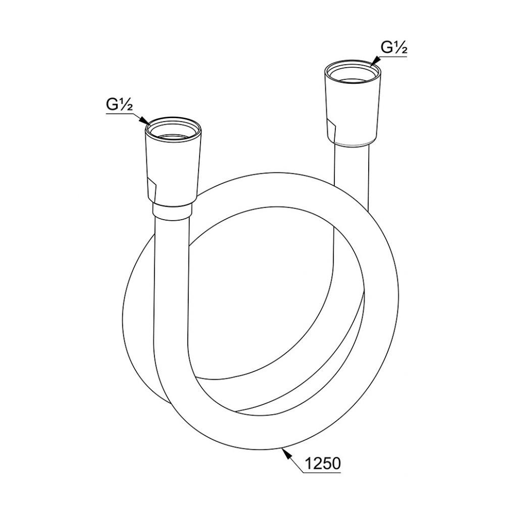 Душовий шланг 1250 мм Suparaflex (6107191-00) білий, Kludi - Зображення 1880800-2c555.jpg