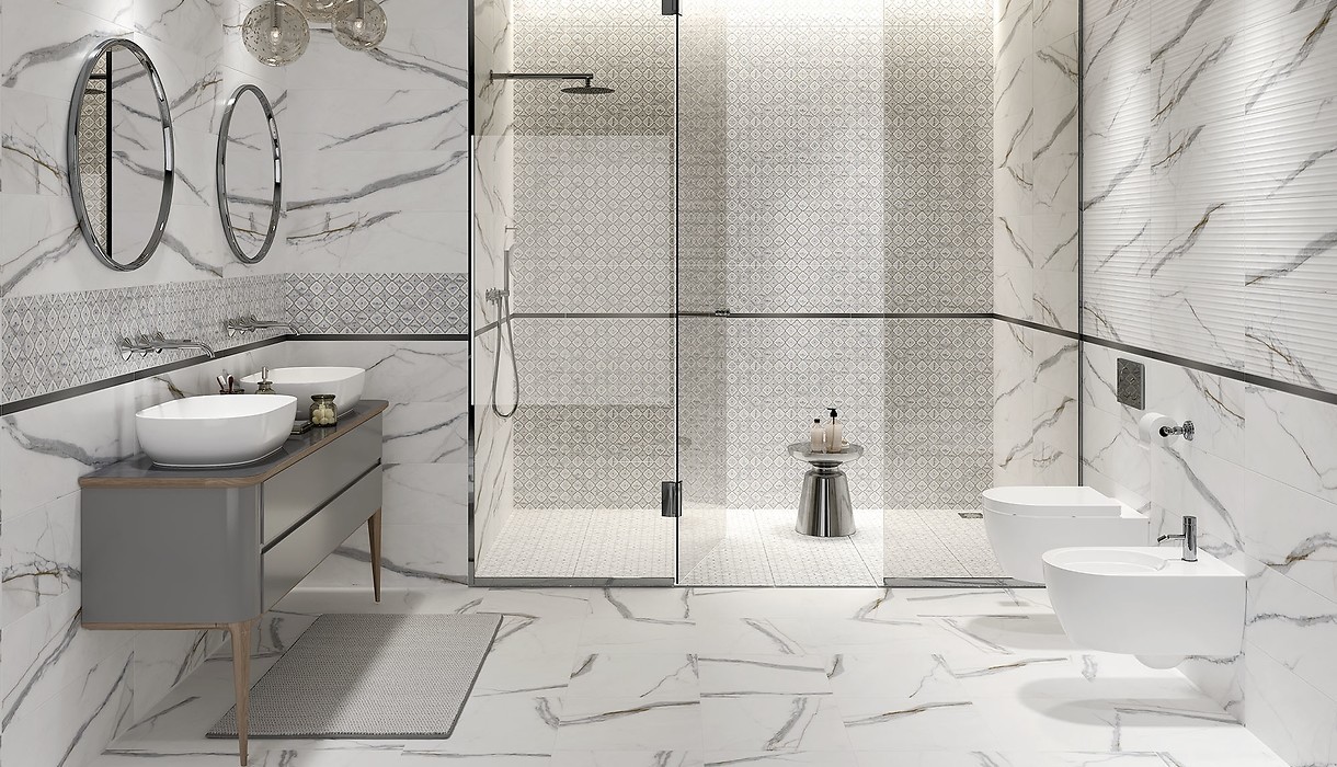 Плитка стінова Blumarine White SATIN STR 250x750x10 Opoczno - Зображення 1881011-92069.jpg