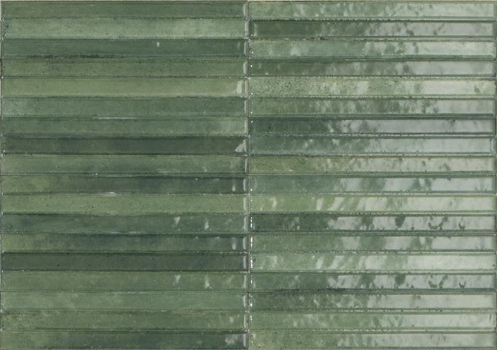 Плитка керамогранитная RCU8 Look Verde 3D Yubi GLOSSY STR 60x240 Ragno - Зображення