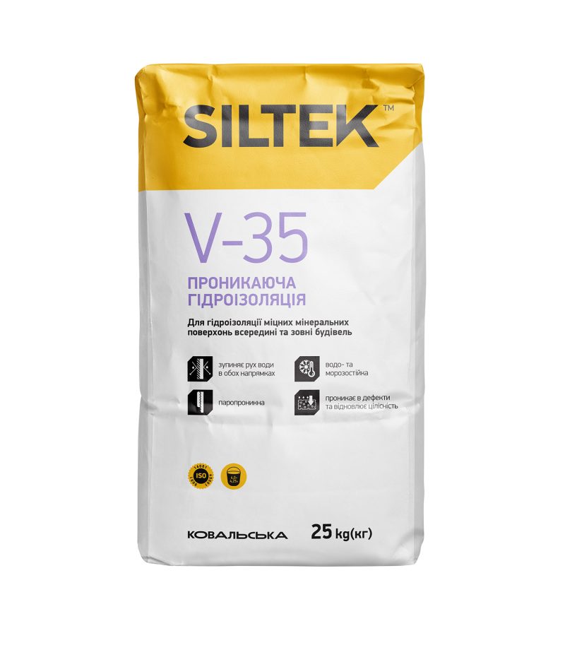 Проникающая гидроизоляционная смесь Siltek VP-35 (25 кг) - Зображення