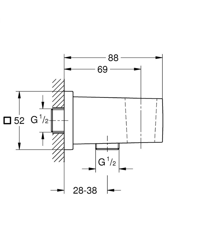 Підключення душового шланга Euphoria Cube (26370000), Grohe - Зображення 1882342-5976c.jpg