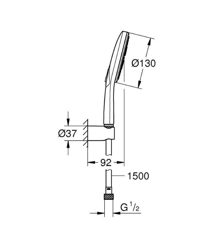 Душовий набір Rainshower Smartactive 130 (26581000), Grohe - Зображення 1882597-d3176.jpg