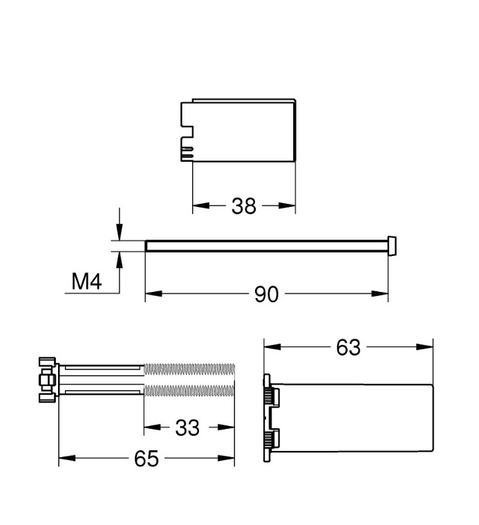 Монтажний набір для змішувачів Rapido SmartBox (14048000), Grohe - Зображення 1882735-17c32.jpg
