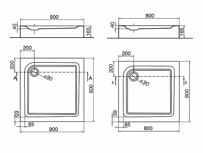 Душовий піддон FIRST 90 KOLO - Зображення 188309-c2a14.jpg