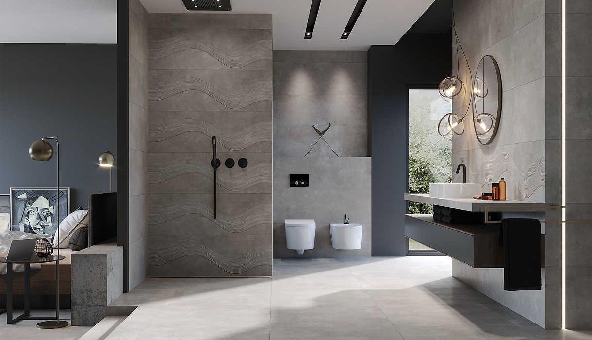 Плитка стінова Concrete Sea Grey STR MAT 398x1198 Opoczno - Зображення 1883330-39fca.jpg