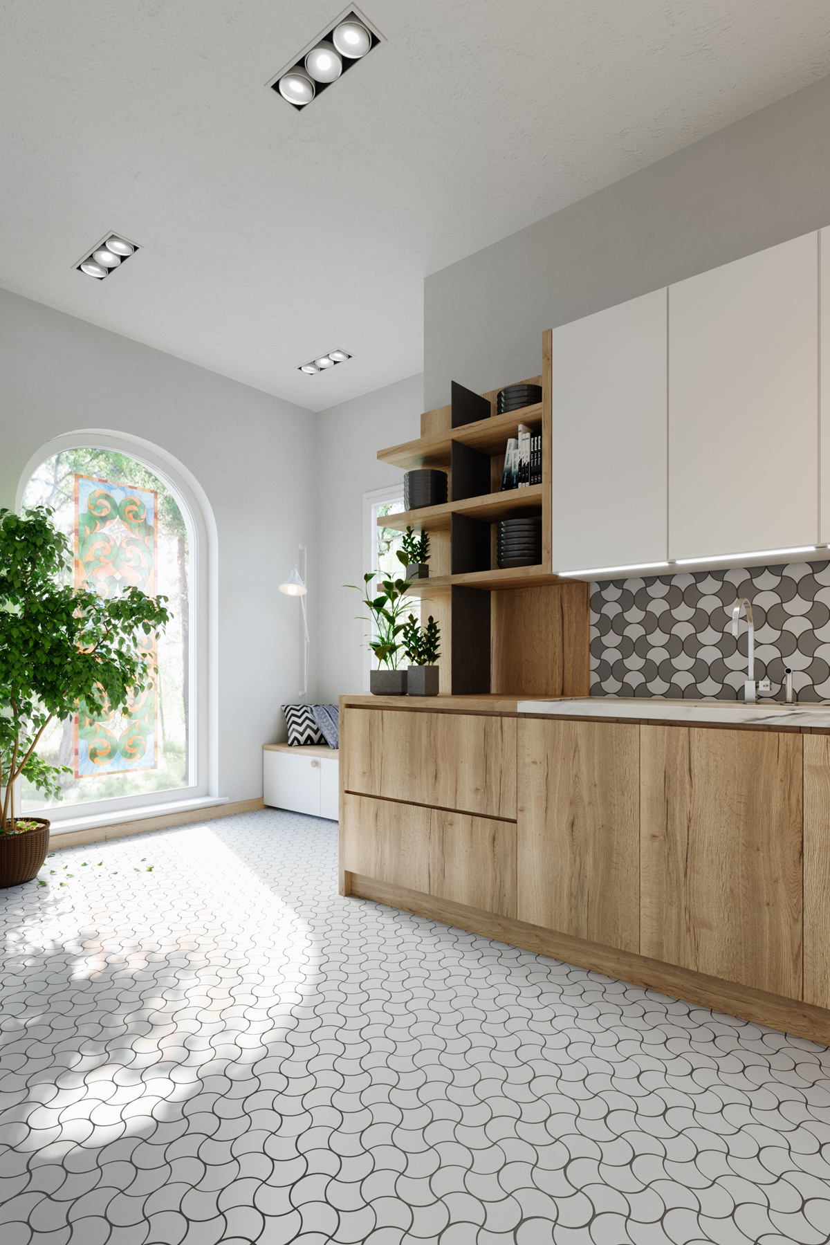 Мозаїка SCALES SC 6024 White 240x240x9 Котто Кераміка - Зображення 1884419-2c831.jpg