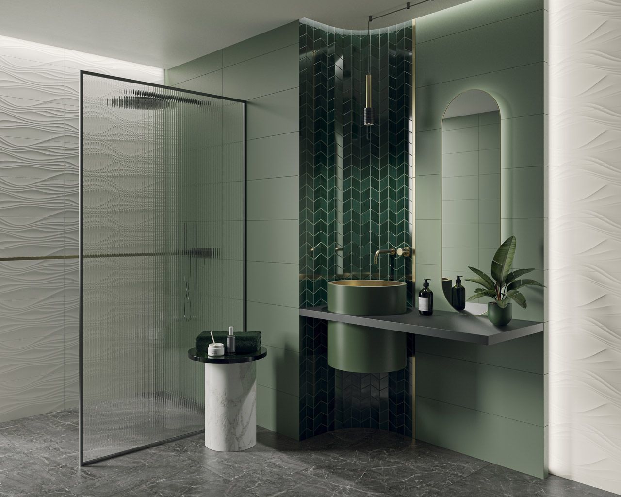 Плитка стінова Nightwish Green RECT 250x750x9 Paradyz - Зображення 1884944-ef826.jpg