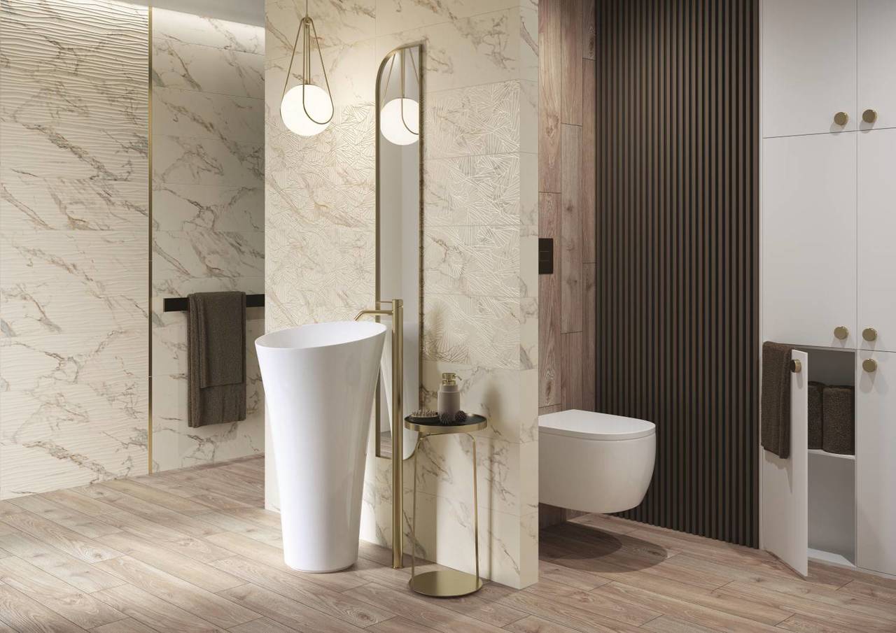 Плитка стінова Serene Bianco RECT STR 250x750x9 Paradyz - Зображення 1885034-b153b.jpg