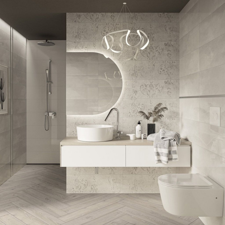 Плитка стінова Silence Silver Carpet Dekor RECT 250x750x9 Paradyz - Зображення 1885064-2bd8c.jpg