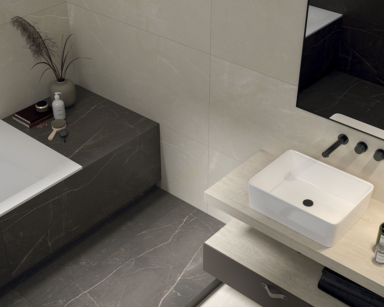 Плитка керамогранітна Linearstone Brown RECT 598x598x9 Paradyz - Зображення 1885199-cc550.jpg