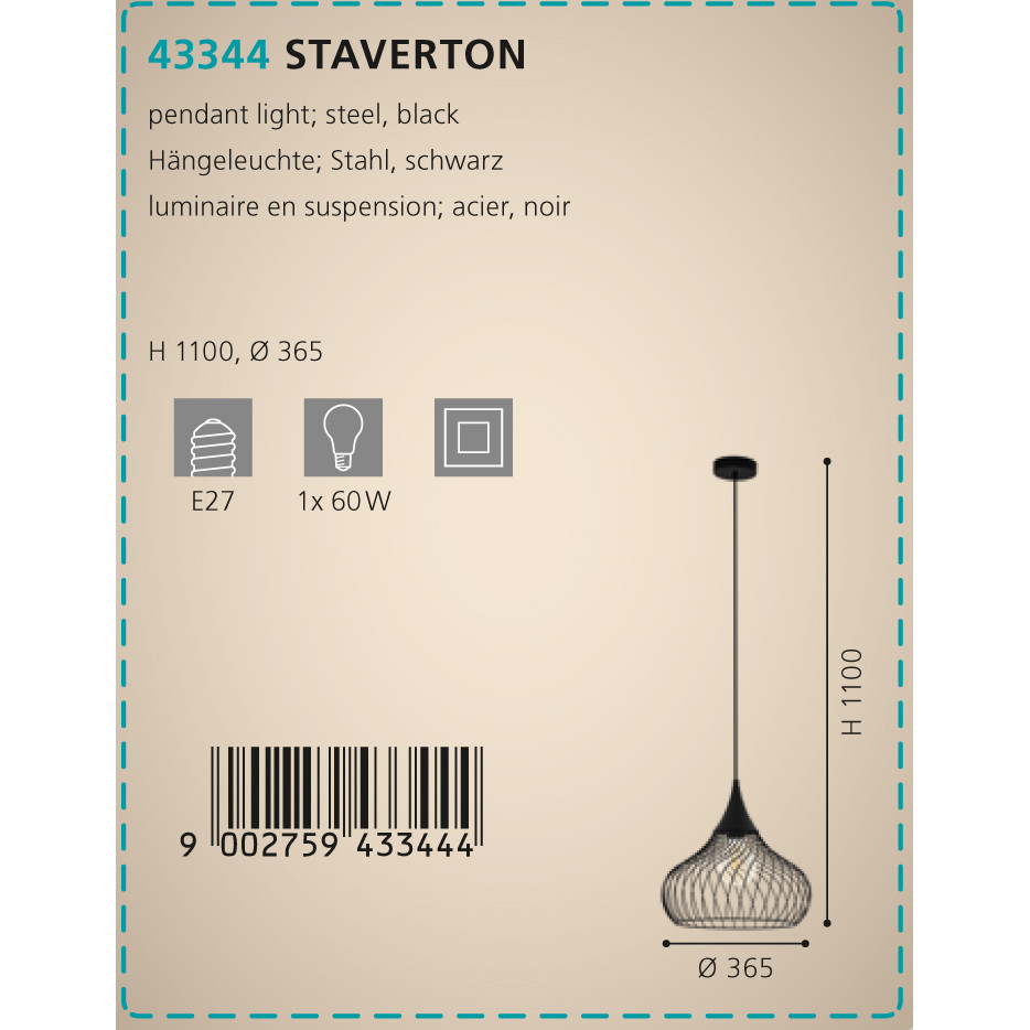 Люстра STAVERTON (43344), EGLO - Зображення 1886696-3e6d5.jpg