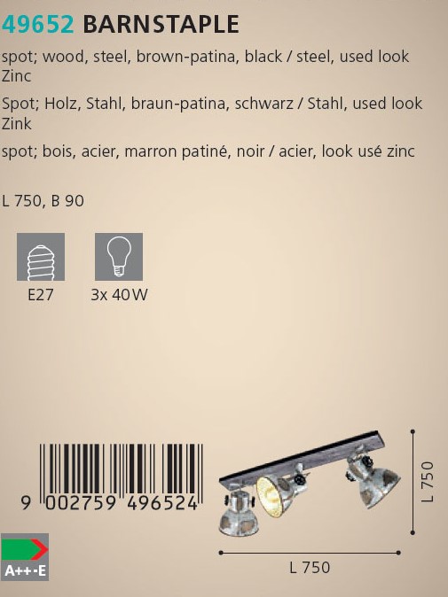 Спот BARNSTAPLE (49652), EGLO - Зображення 1887300-0afab.jpg