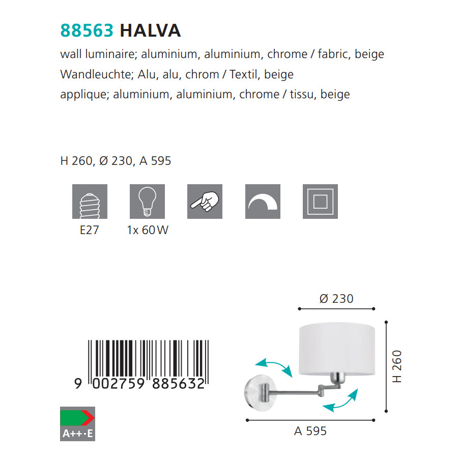 Бра HALVA (88563), EGLO - Зображення 1887486-2fdef.jpg