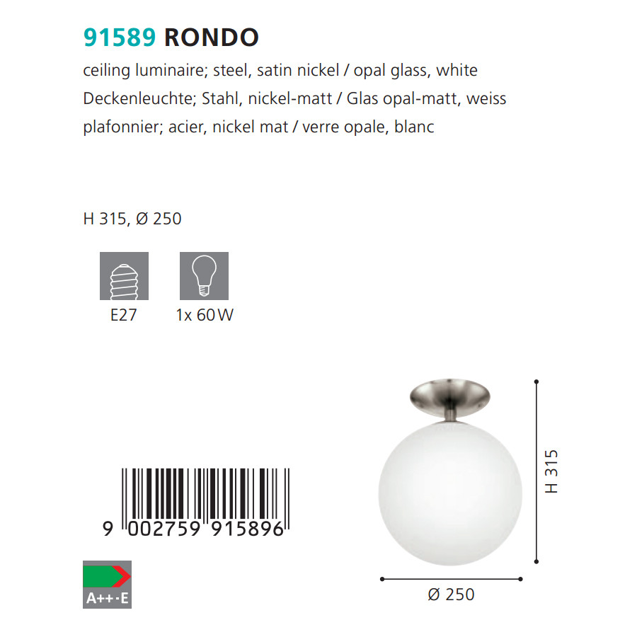 Люстра RONDO (91589), EGLO - Зображення 1887915-1c508.jpg