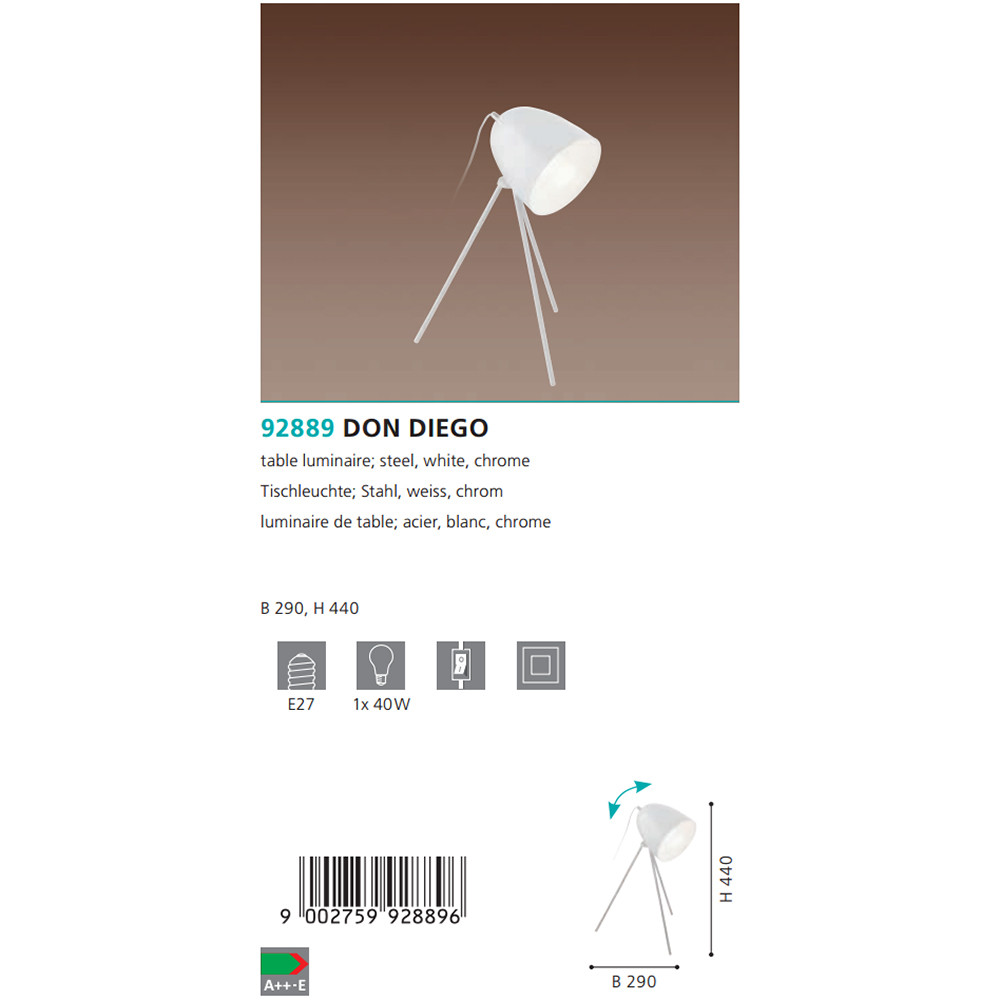 Настільна лампа DON DIEGO (92889), EGLO - Зображення 1888597-a3d63.jpg