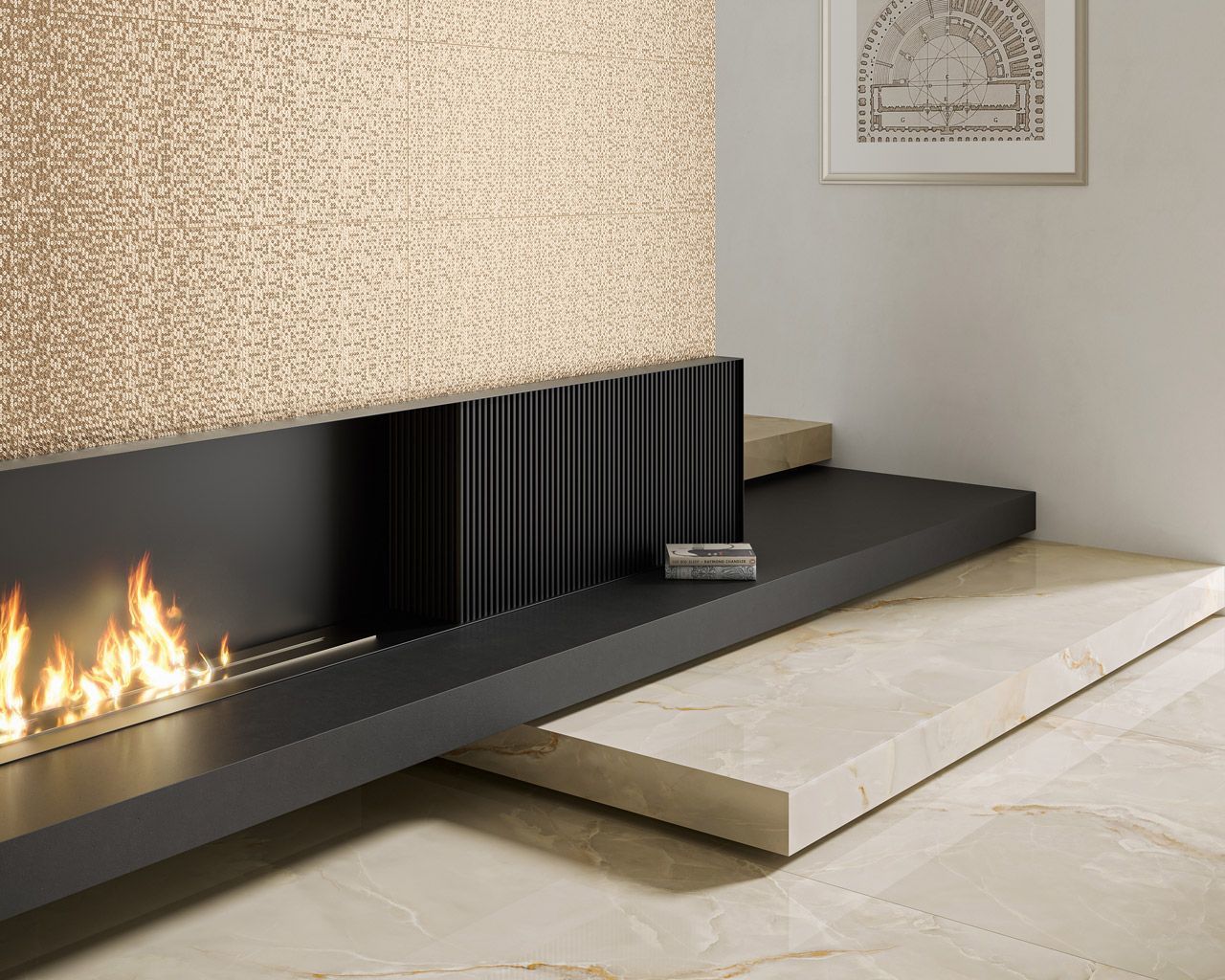 Плитка стінова Noisy Whisper Gold RECT STR Dekor 398x1198x11 Paradyz - Зображення 1888768-f427c.jpg