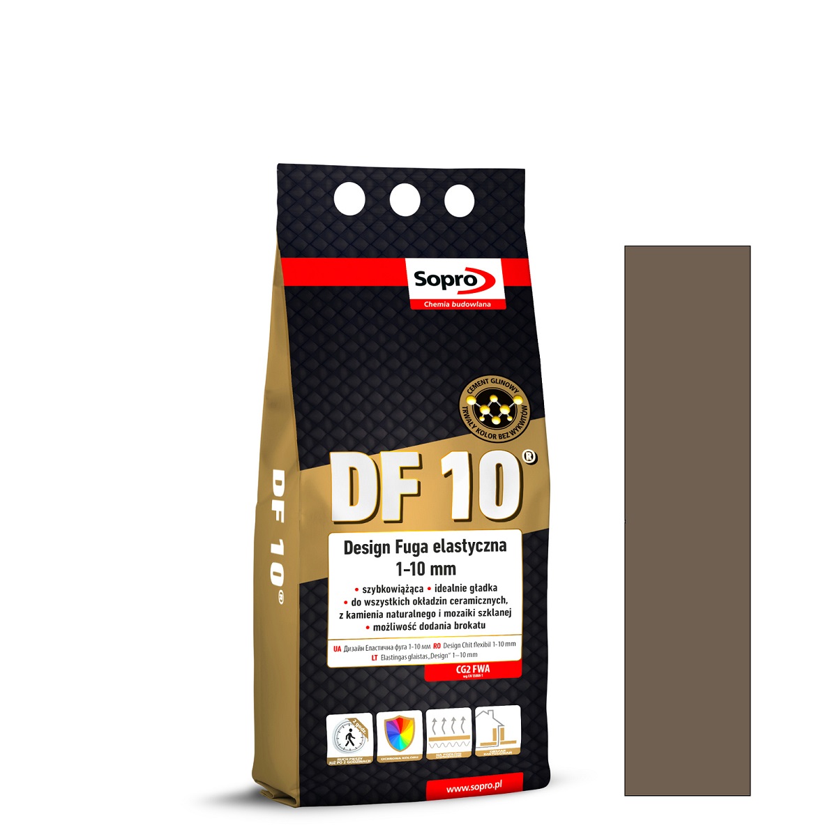 Затирка для швів Sopro DF 10 1083A умбра №58 (2 кг) - Зображення