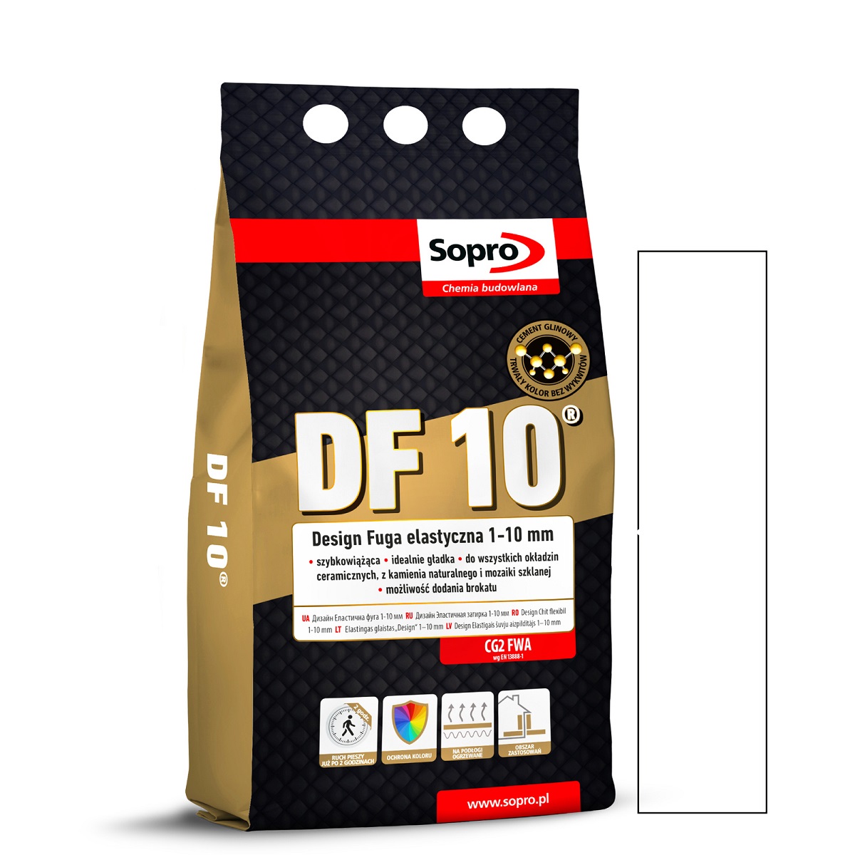 Затирка для швів Sopro DF 10 1050A білий №10 (4 кг) - Зображення