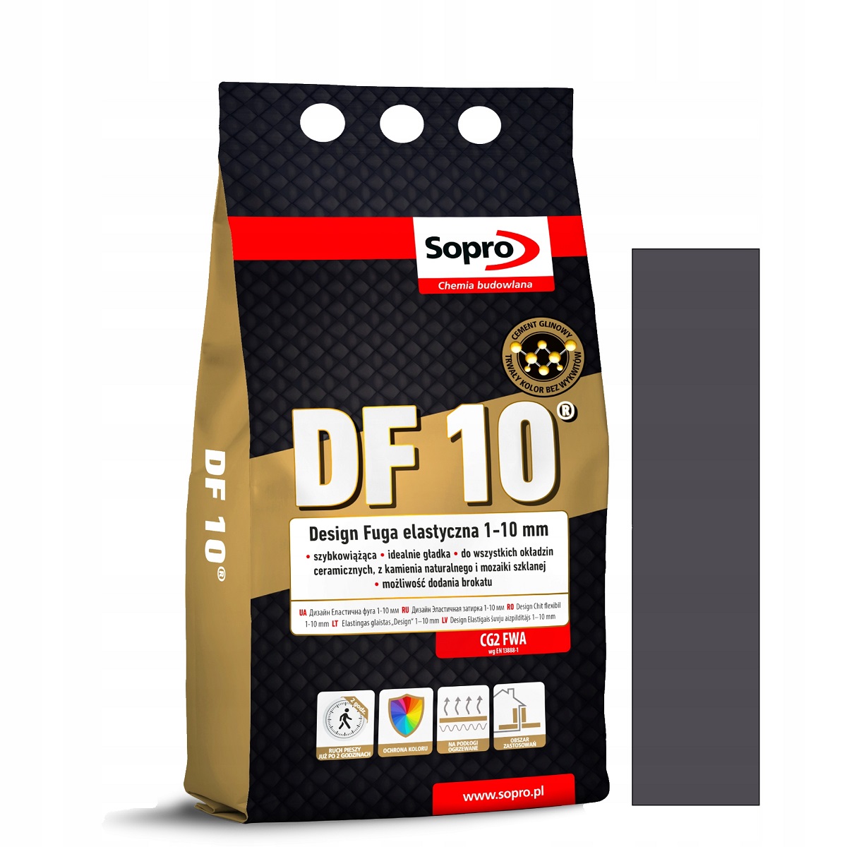 Затирка для швів Sopro DF 10 1060A антрацит №66 (4 кг) - Зображення
