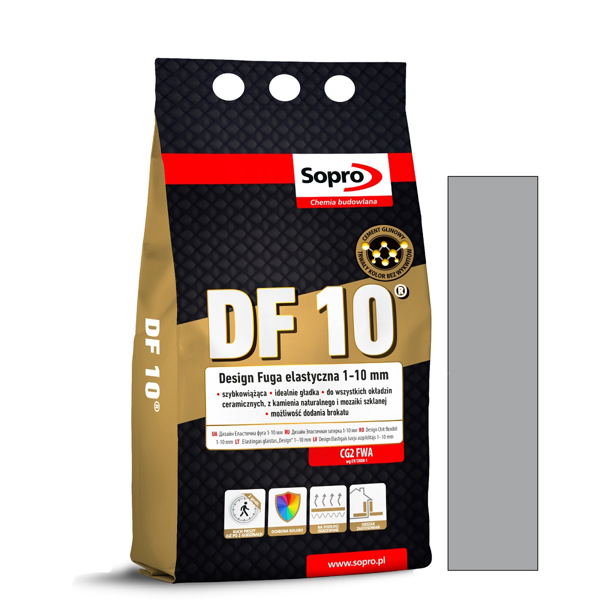 Затирка для швів Sopro DF 10 1069A манхеттен №77 (4 кг) - Зображення