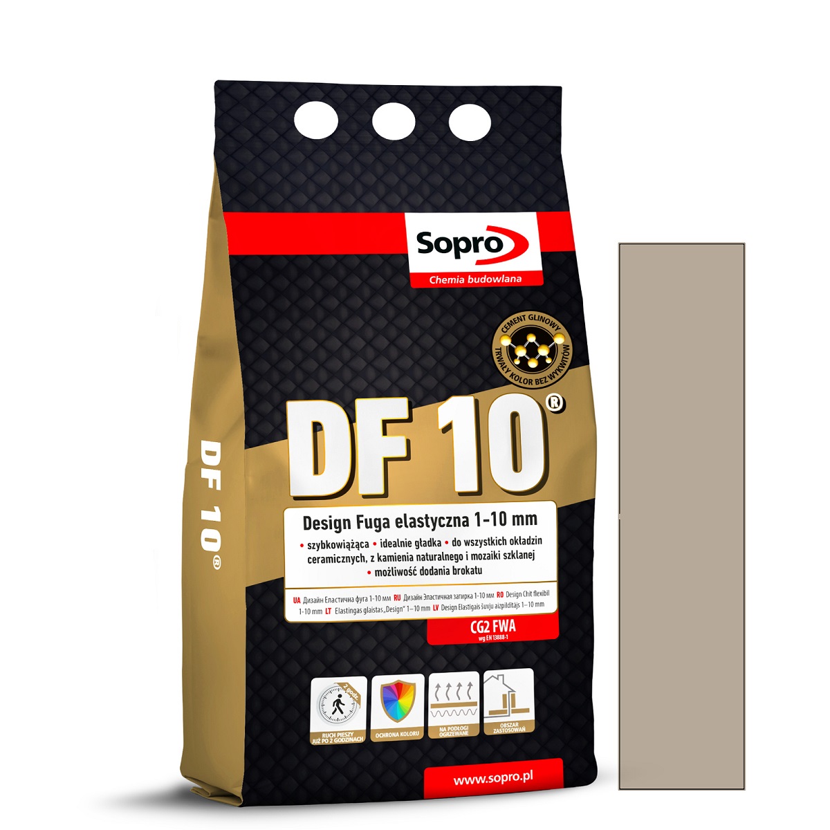 Затирка для швів Sopro DF 10 1085A холодний бежевий №24 (4 кг) - Зображення